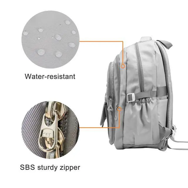 Alt view image 5 of 5 - Phaoullzon Aesthetic Laptop Backpack for Women Travel Daypack,Khaki