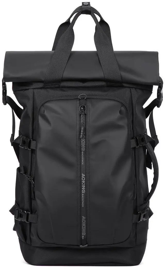 Main image of McBecdy Rolltop Backpack, Anti Theft Backpack, Water-resistant Backpacks with 15.6-inch Laptop Compartment, Expandable Casual Daypack for Travel, Business, Work and College