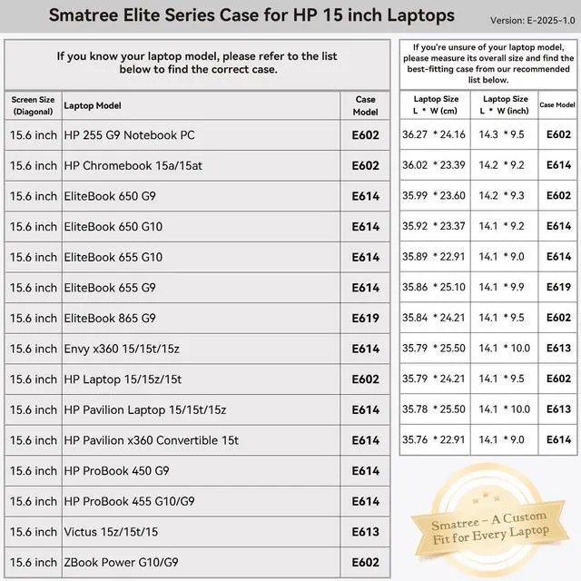 Alt view image 3 of 5 - Smatree 15.6 inch Laptop Sleeve for HP ZBook Power G10/G9 Mobile Workstation PC, ProBook 455 G10/G9, ProBook 450 G10/G9, EliteBook 655 G10/G9, EliteBook 650 G10/G9, Case with Accessory Pocket (E602)