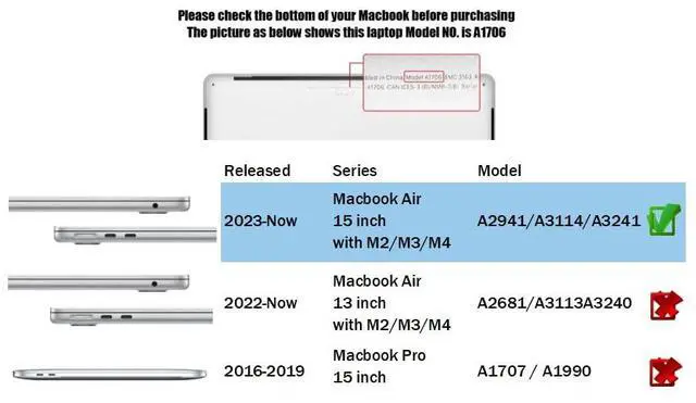 Alt view image 2 of 5 - Se7enline Compatible with MacBook Air M4 M3 M2 2025 2024 2023 Case 15 inch 15.3-inch MacBook Air with A2941/A3114/A3241 Laptop Hard Shell Case&Keyboard Cover Skin&Touchpad Protector,Pink Blue Portrait