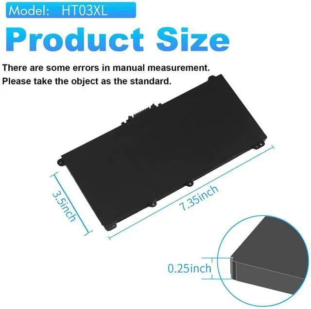 Alt view image 3 of 5 - L11119-855 HT03XL Battery for HP HTO3XL Replacement for HP Pavilion 14 15 17 15-CS 15-DA 15-DB 15-DW 14-CE 14-CF 14-DF 17-BY 17-CA Series 14M-DH1003DX 15-DA0002DX 15-CS0053CL l11421-423 11.55V 41.7Wh