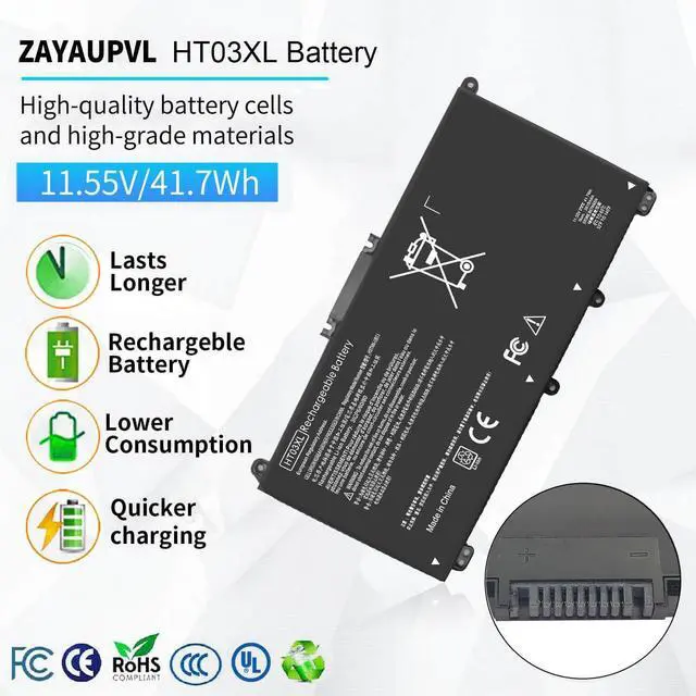Alt view image 2 of 5 - L11119-855 HT03XL Battery for HP HTO3XL Replacement for HP Pavilion 14 15 17 15-CS 15-DA 15-DB 15-DW 14-CE 14-CF 14-DF 17-BY 17-CA Series 14M-DH1003DX 15-DA0002DX 15-CS0053CL l11421-423 11.55V 41.7Wh