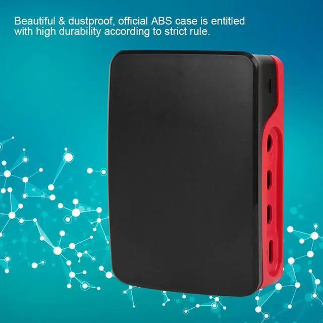 Alt view image 2 of 5 - Raspberry Pi 4B Case Official Style ABS Raspberry Pi Case Drop-in Replacement for Official with Precise Cutouts and Snap Slot(Black & Red)