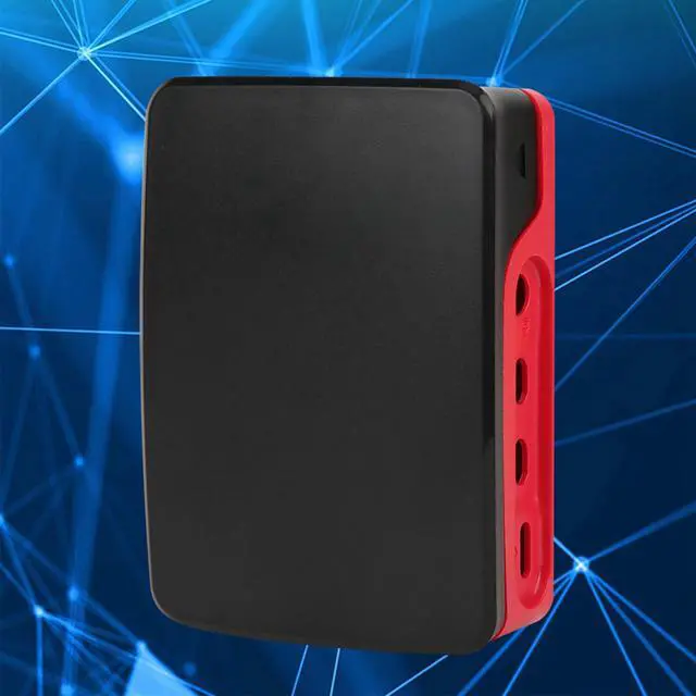 Alt view image 5 of 5 - Raspberry Pi 4B Case Official Style ABS Raspberry Pi Case Drop-in Replacement for Official with Precise Cutouts and Snap Slot(Black & Red)