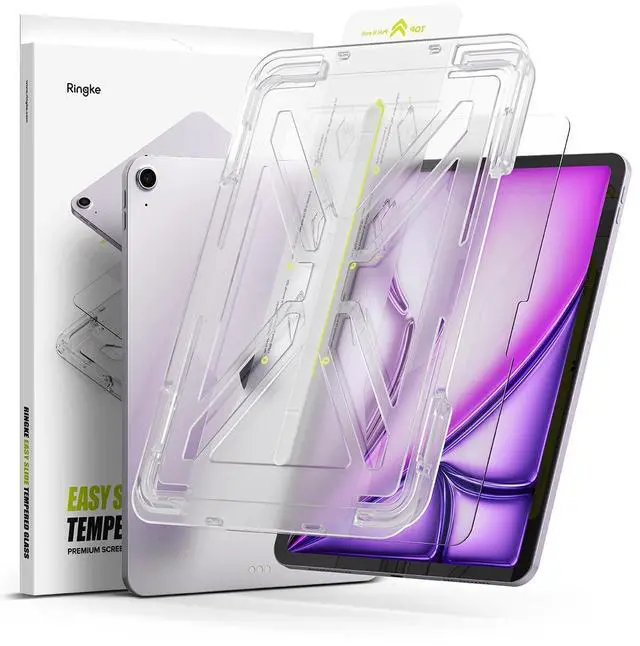Main image of Ringke Easy Slide Tempered Glass [Zero Chances of Failure] Compatible with iPad Air 11 Inch Screen Protector (M3 2025 & M2 2024) Case Friendly Shatterproof Premium 9H Hardness