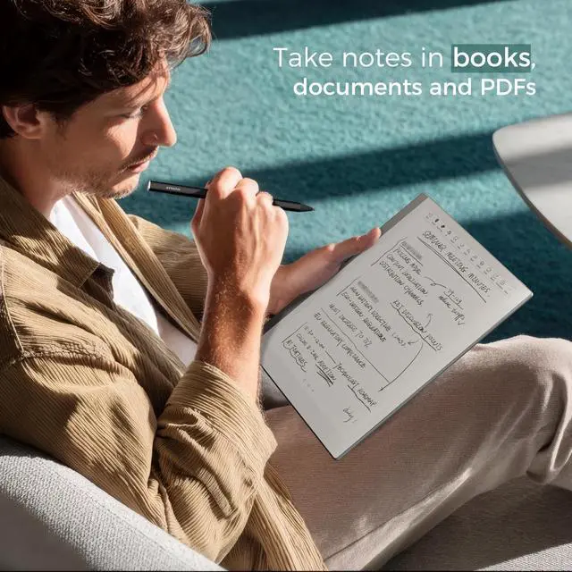 Alt view image 4 of 5 - Musnap X 10.65" E Ink Paper Tablet | 8GB+128GB Ultra-Thin Flexible Screen ePaper Notebook with Stylus Pen | 2-in-1 ePaper Tablet & eBook Reader | Long Battery Life for Meetings, Study & Reading