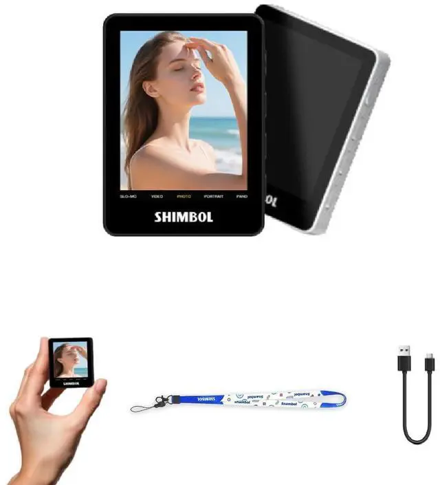 Main image of Shimbol Vlog Selfie Monitor Screen CP5 Mini 2,Back Camera Monitor for iPhone with 2.4 inch Real-Time Phone Screen Mirroring,30m Range,4H Run Time,Wireless Shutter Control (Grey)