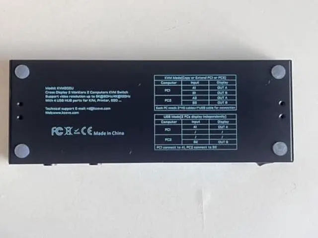Alt view image 4 of 5 - KVM/USB Dual Mode 8K Dual Monitor HDMI 2.1 KVM Switch 2 Monitors 2 Computers Cross Display 2 in 2 Out USB 3.0 KVM Support 8K@60Hz/4K@120Hz, with 2 HDMI Cables & 2 USB 3.0 Cables & Wired Remote