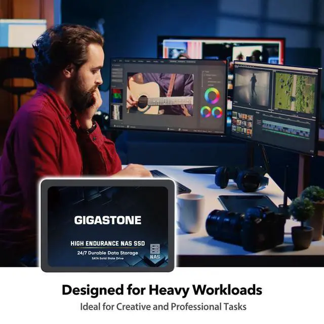 Alt view image 5 of 5 - Gigastone 1TB NAS SSD Drive (12-Pack) 24/7 Durable TLC High Endurance RAID Data Storage Network Attached Storage 2.5" SATA Internal Solid State Hard Drives
