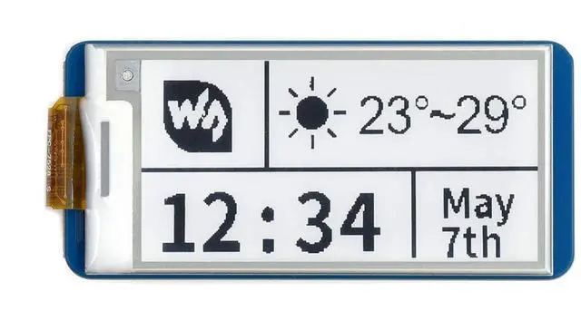 Main image of waveshare 2.13inch E-Paper E-Ink Display Module for Raspberry Pi Pico 250×122 Pixels Black/White Partial Refresh Support with SPI Interface