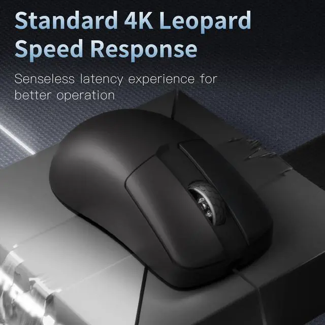 Alt view image 2 of 5 - MOTOSPEED X1 4K Mini Wireless Gaming Mouse,Tri-Mode 2.4G/USB-C/Bluetooth Mouse Up to 26000DPI,PAW3395 Optical Sensor Lightweight 48g,5 programmable Button,Computer Mouse for Laptop,PC,Mac-Black