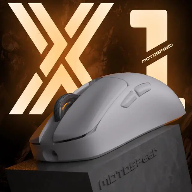 Alt view image 4 of 5 - MOTOSPEED X1 4K Mini Wireless Gaming Mouse,Tri-Mode 2.4G/USB-C/Bluetooth Mouse Up to 26000DPI,PAW3395 Optical Sensor Lightweight 48g,5 programmable Button,Computer Mouse for Laptop,PC,Mac-Black
