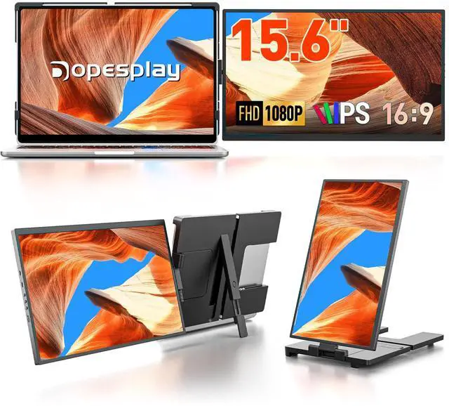 Main image of Dopesplay Laptop Screen Extender, 15.6" FHD 1080P IPS External Portable Monitor for Laptop, Plug & Play Dual Screen Monitor for 13"-17" Laptops, Compatible with Mac, Wins, Chrome, Android, Dex