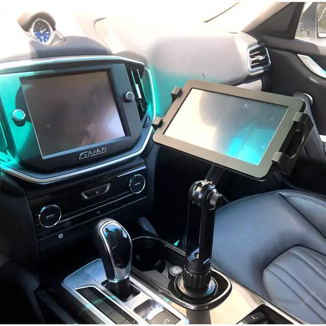 Alt view image 3 of 5 - ChargerCity LongArm Xtreme Tablet Beverage Drinks Cup Holder Mount for All Tablet Like Apple iPad PRO Air Mini Galaxy Tab Surface Pro Slate