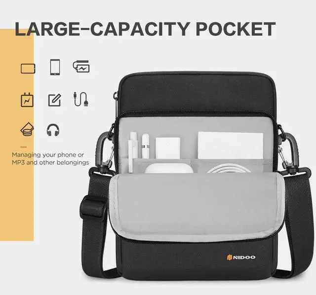 Alt view image 2 of 5 - NIDOO 14 inch Laptop Sleeve Protective Computer Carrying Case Bag for 14" ThinkPad E14 Gen 4/ T14s Gen 5/ ThinkPad X1 Carbon Gen 12/14" MacBook Pro M4 M3 / Asus ZenBook 14/13.5" Surface Laptop 6 5