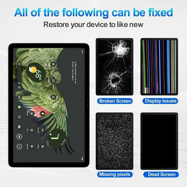 Alt view image 3 of 5 - New 10.95" LCD Display for Google Pixel Tablet 2023 LCD Display Touchscreen Digitizer Assembly with Repair Tools Kit