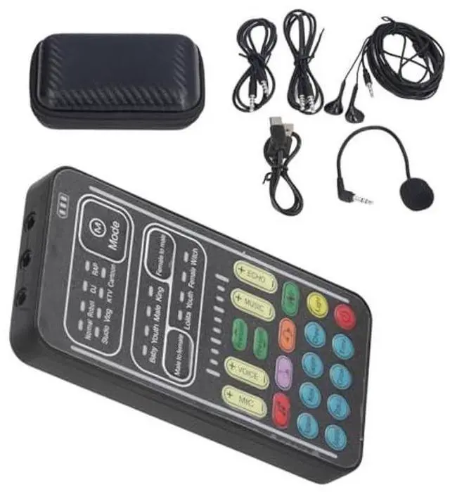 Alt view image 2 of 5 - Voice Changer Handheld with 8 Sound Effects, Plug and Play High Compatibility, Compact Size for PC Mobile