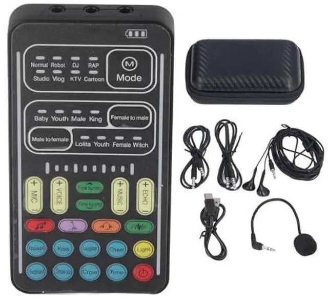 Main image of Voice Changer Handheld with 8 Sound Effects, Plug and Play High Compatibility, Compact Size for PC Mobile