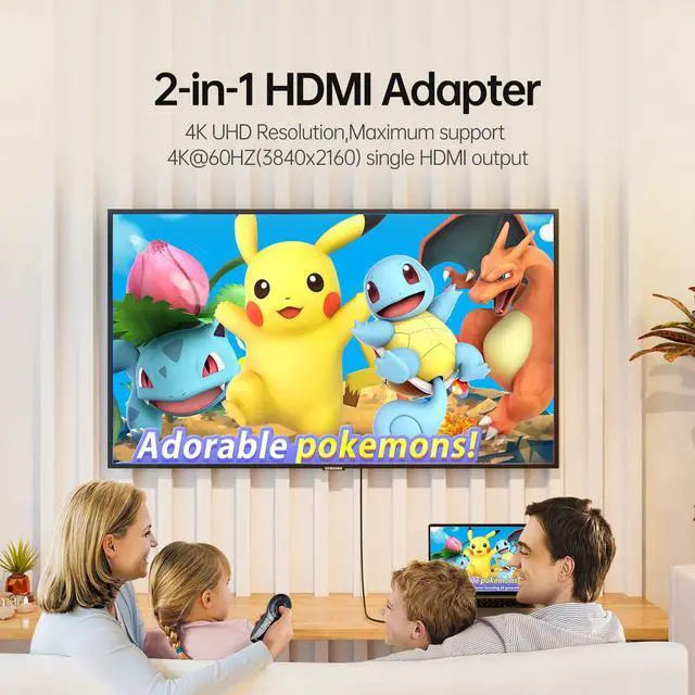 Alt view image 3 of 5 - USB-C to Dual HDMI Adapter 4K@60hz - HDMI Splitter for Dual Monitors Extend Mirror Display, for MacBook Pro Air, iPad, iPhone 15, Dell XPS, ThinkPad, Spectre, Surface, Galaxy S24, Steam Deck, ROG Ally