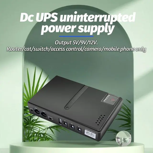Alt view image 2 of 5 - UPS 5V 15V 24V POE 5V 9V 12V Uninterruptible Power Supply, USB 18W Output DC Mini UPS Battery Backup for Camera Router Optical Modem, Compact Basic Standby UPS System (US Plug)