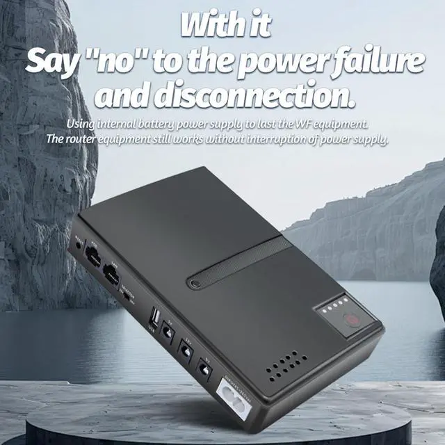 Alt view image 3 of 5 - UPS 5V 15V 24V POE 5V 9V 12V Uninterruptible Power Supply, USB 18W Output DC Mini UPS Battery Backup for Camera Router Optical Modem, Compact Basic Standby UPS System (US Plug)
