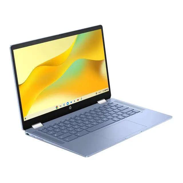 Alt view image 5 of 5 - HP Chromebook x360 14 inch FHD IPS Touch 2-in-1 Laptop, Intel Processor N100, 4GB RAM, 64GB eMMC, Chrome OS, Sky Blue, 14b-cd0130wm