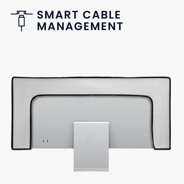 Alt view image 2 of 5 - kwmobile Monitor Cover Compatible with 34-35" Monitor - Dust Cover Computer Screen Protector - White