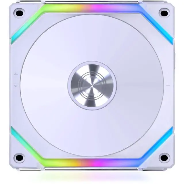 Alt view image 4 of 5 - Lian Li UNI Fan SL V2 RGB Revolutionized Daisy-Chain ARGB Fan 120mm Triple Pack White SL120V2-3W