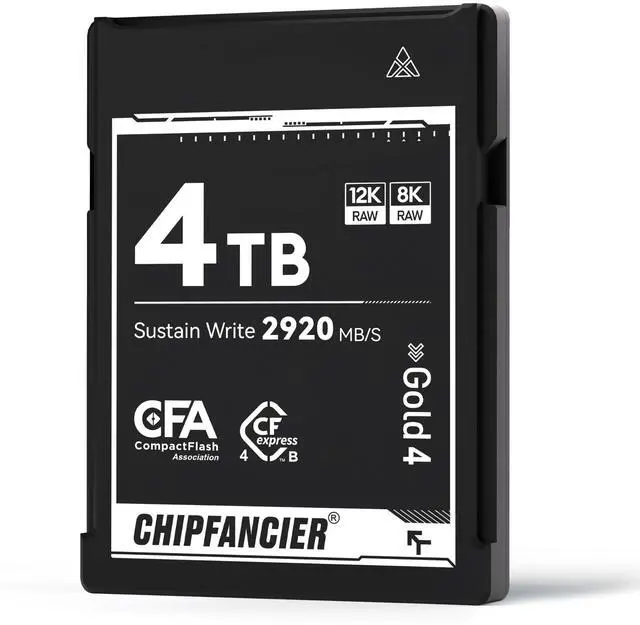 Main image of CHIPFANCIER CFexpress 4.0 Type B 4 * 968GB Memory Card Up to 3550MB/s Read 2920MB/s Write-Raw 8K Video Recording Compatible with Nikon D5/D6/Z7/Z9 Panasonic Canon EOS DJ for Photographers Black