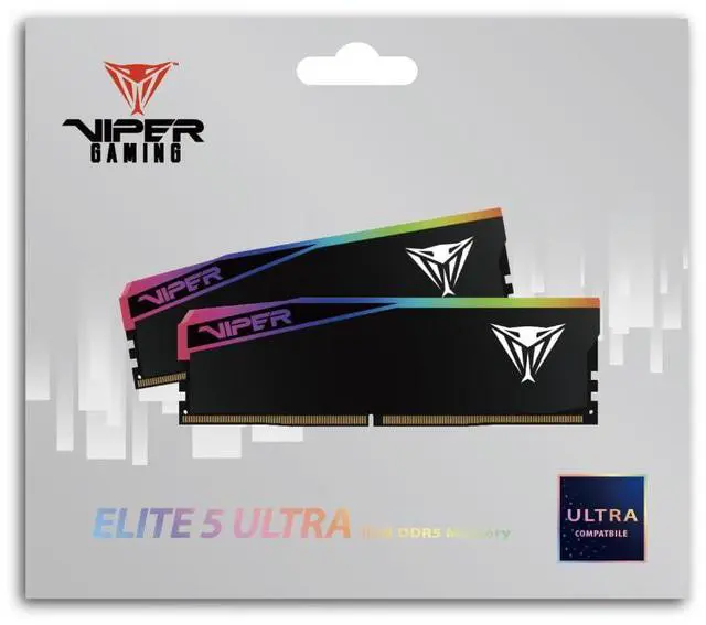 Alt view image 5 of 5 - Patriot Viper Elite 5 Ultra Gaming RGB DDR5 RAM 48GB (2X24GB) 6400MT/s CL32 1.4v UDIMM Desktop Gaming Memory Kit Compatible with Intel XMP AMD Expo - VEUR548G6432K