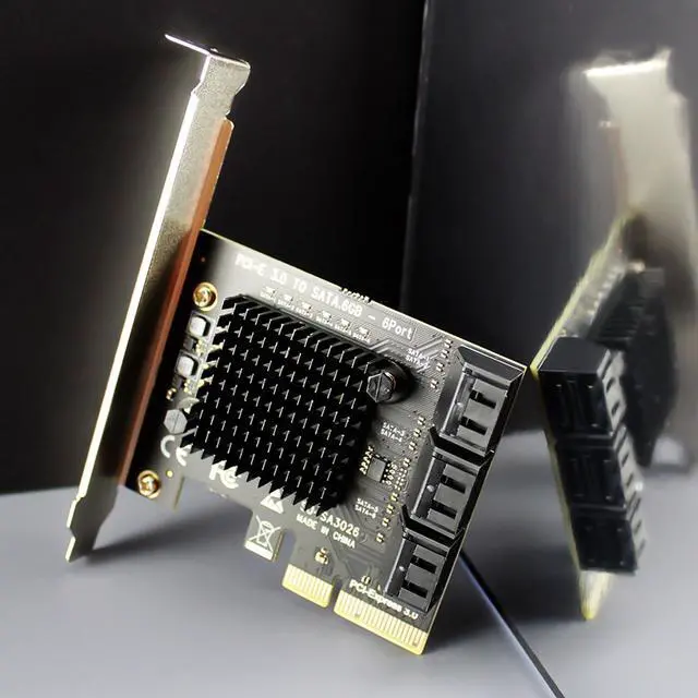 Alt view image 3 of 5 - GLOTRENDS SA3026 6-Port PCIe X4 SATA Expansion Card, Compatible with Windows,Linux,Mac OS,NAS