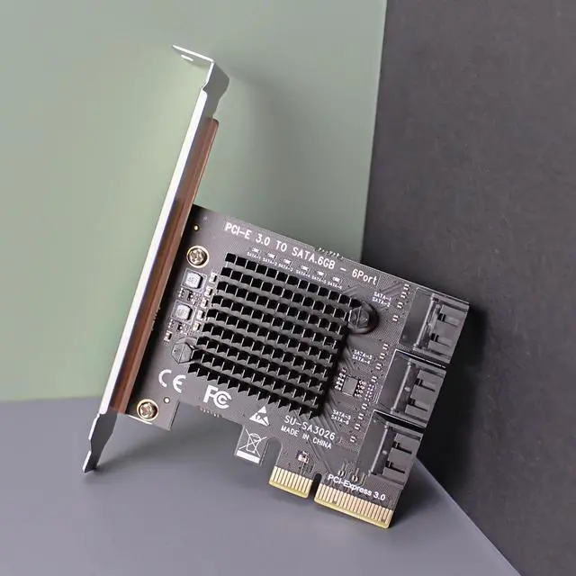 Alt view image 4 of 5 - GLOTRENDS SA3026 6-Port PCIe X4 SATA Expansion Card, Compatible with Windows,Linux,Mac OS,NAS