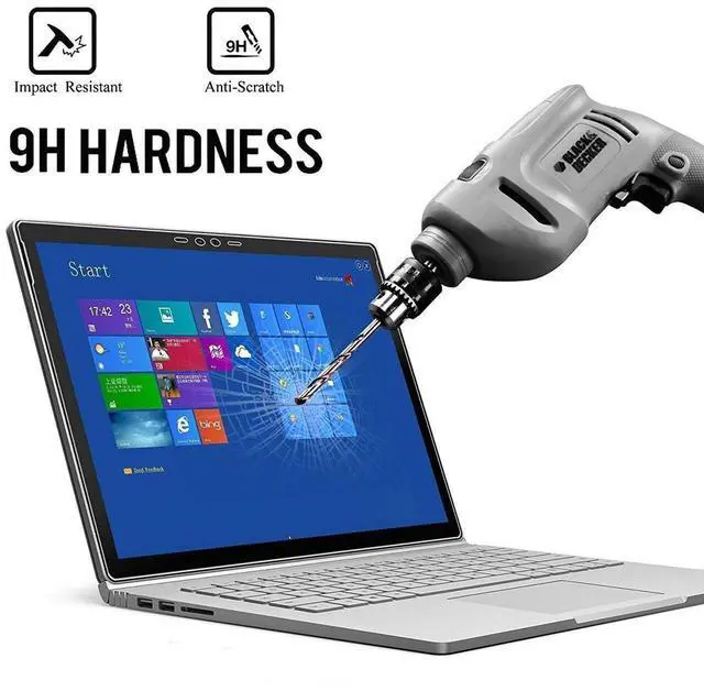 Alt view image 3 of 5 - Megoo Screen Protector for Surface Book 2/ Book1 13.5 Inch (2017-2019),Premium Glass Protector/Scratch resistant/Full protection for Microsoft Surface Book - (NOT for Surface Book 3 13.5 inch)