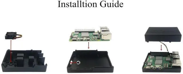 Alt view image 5 of 5 - WEIYIXING Matel Case for Raspberry Pi 5, Aluminum Alloy Case with 2507 PWM Cooling Fan for Raspberry Pi 5 4GB/8GB