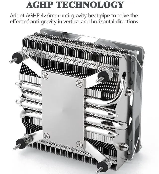 Alt view image 2 of 5 - Thermalright AXP90-X47 Low Profile ITX CPU Air Cooler, 47mm Height PC Cooling, TL-9015 92mm PWM Fan,Silent CPU Cooler, 2700RPM Speed, for AM4/ AM5,Intel 1150/1151/1200/1700/1851