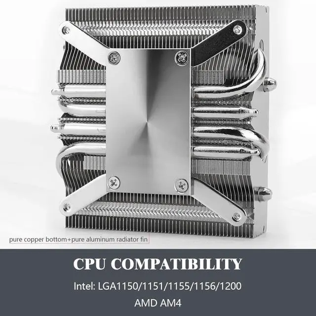 Alt view image 4 of 5 - Thermalright AXP90-X47 Low Profile ITX CPU Air Cooler, 47mm Height PC Cooling, TL-9015 92mm PWM Fan,Silent CPU Cooler, 2700RPM Speed, for AM4/ AM5,Intel 1150/1151/1200/1700/1851