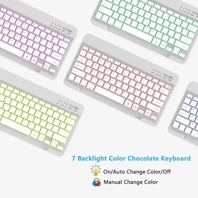 Alt view image 3 of 5 - MMK for iPad Pro 12.9 Case with Keyboard (5/6th Gen) & iPad Air 13 inch Keyboard (M3 2025 / M2 2024), Backlit Bluetooth Wireless with Pencil Holder-Grey