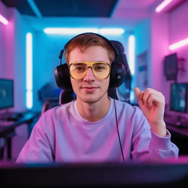 Alt view image 2 of 5 - FEISEDY Yellow Lens Gaming Glasses Blue Light Glasses for Woman Men Computer Gamer Eyeglasses Anti Eyestrain Glare G0095