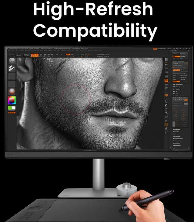 Alt view image 4 of 5 - BenQ PD3226G 32 4K UHD (3840x2160) 144Hz Monitor for Designers, IPS, 95% P3, 100% sRGB, 90W Thunderbolt 4, Software Calibration, KVM, Daisy Chain, Reflection-Free Nano Matte Panel, Height Adjustable