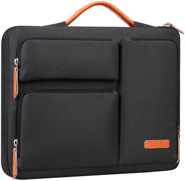 Main image of Lacdo 360° Protective Laptop Sleeve Case for MacBook Air/Pro, 13-13.3 inch Notebook, 14 inch New MacBook Pro M4/M3/M2/M1 A3112 A3401 A3185 A2992 A2918 A2779 A2442 2024-2021 Computer Bag, Black