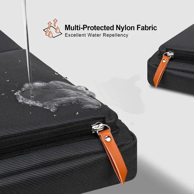 Alt view image 5 of 5 - Lacdo 360° Protective Laptop Sleeve Case for MacBook Air/Pro, 13-13.3 inch Notebook, 14 inch New MacBook Pro M4/M3/M2/M1 A3112 A3401 A3185 A2992 A2918 A2779 A2442 2024-2021 Computer Bag, Black