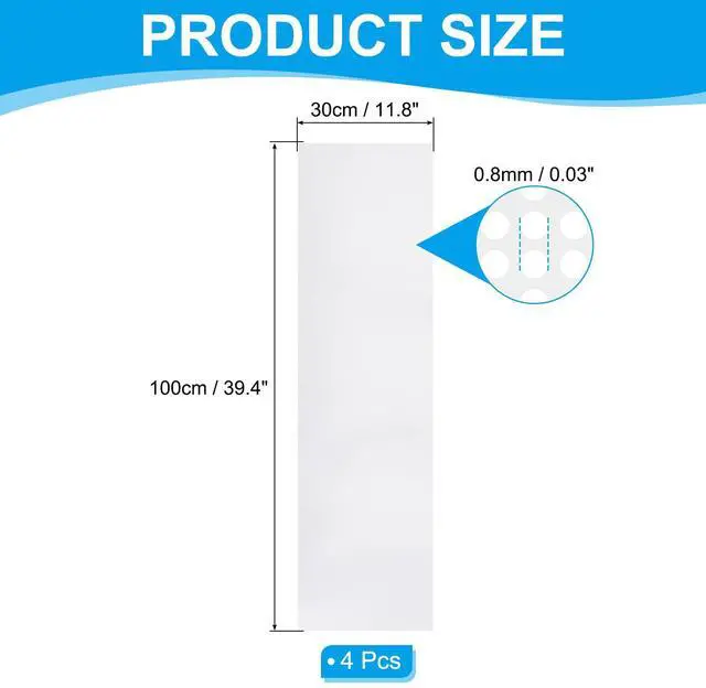 Alt view image 2 of 5 - PATIKIL PC Fan Dust Mesh 39.4"x11.8" 0.03" Hole, 4 Pcs PVC Computer Cooler Dust Filter PC Case Cover Grills for Computer Cooler Fan Case Dustproof, White