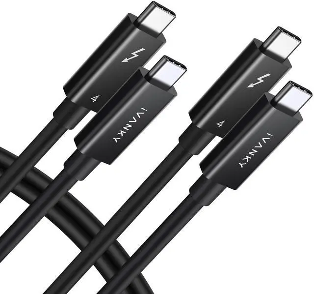 Main image of IVANKY Thunderbolt 4 Cable 2 Pack, 2.3 ft USB-C to USB-C, 240W Charging/8K Display/40Gbps, Certified for iPhone 15, MacBook, iPad
