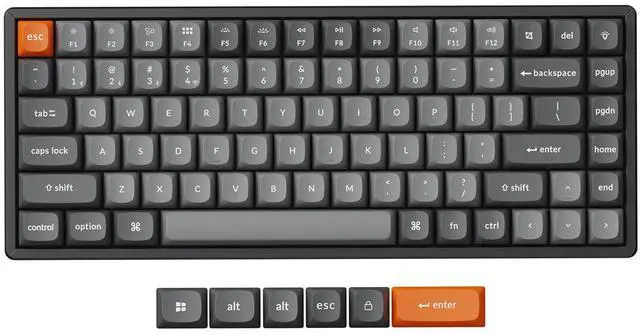 Main image of Keychron K2 Max 75% Layout QMK Custom Mechanical Keyboard, Wireless 2.4 GHz/Bluetooth/Wired Compact 84 Keys with White Backlight, Super Red Switch Gaming Keyboard for Mac/Windows/Linux