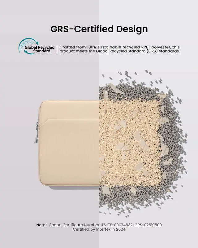 Alt view image 5 of 5 - tomtoc Slim Laptop Sleeve Case for 13-inch New MacBook Air M4/A3420 M3/A3113 M2/A2681, M1/A2337 2025-2018, MacBook Pro M2/M1, Water-Resistant Protective Carrying Case with Accessories Pocket