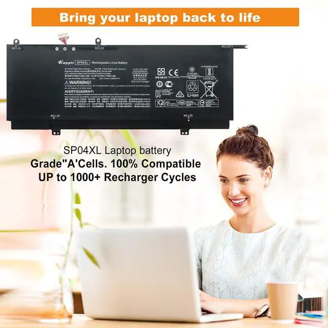 Alt view image 3 of 5 - BOWEIRUI SP04XL L28764-005 Battery Replacement for HP Spectre X360 Convertible 13-AP000 13T-AP000 13-AP0053DX 13-AP0XXX 13-AP0013DX 13-AP0045NR 13-ap0030tu