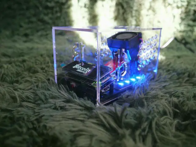 Alt view image 3 of 5 - Bitcoin Merch® Mars Lander Solo Bitcoin Miner with Compac F- Up to 300GH/s