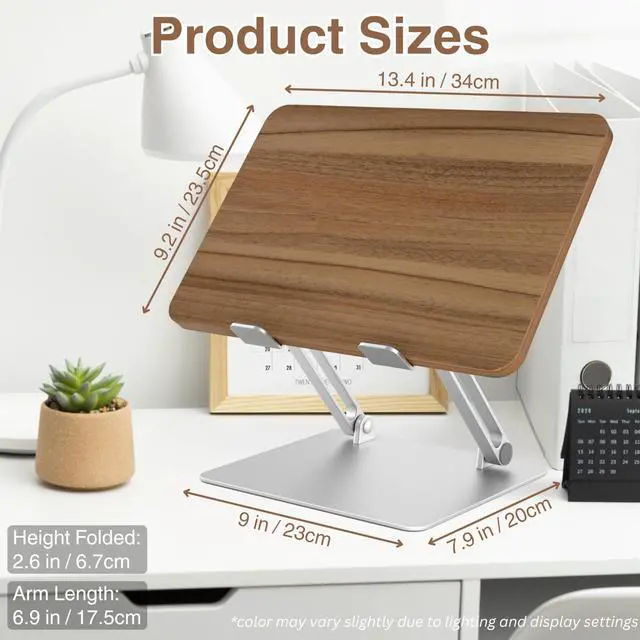 Alt view image 5 of 5 - AVARO Adjustable Laptop Stand  Ergonomic Laptop Stand with Customizable Height & Angle, Robust Design Laptop Riser for Desk, Portable, Foldable & Durable Computer Stand for Home or Office Use