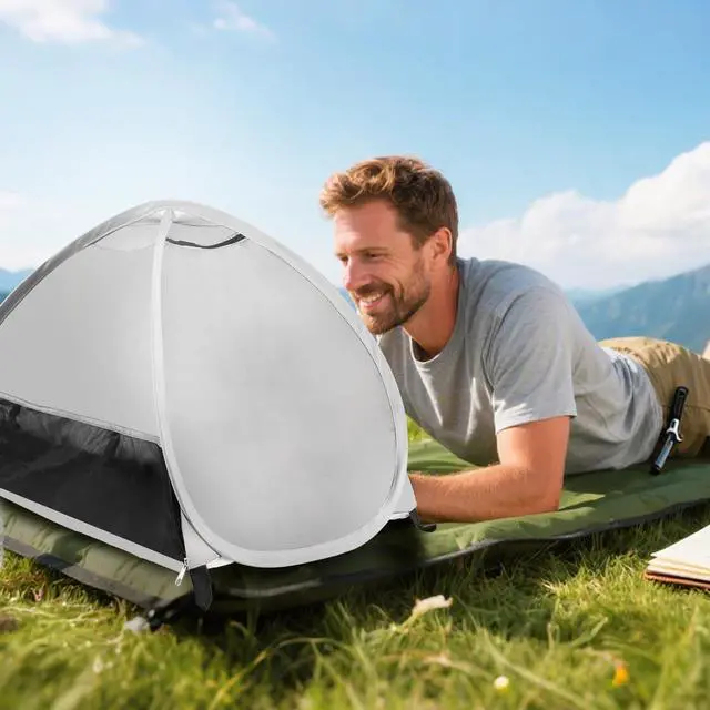 Alt view image 4 of 5 - Laptop Tent - Laptop Sun Shade - for Work from Anywhere, Anti-Glare, Lightweight, Foldable & Portable Shield Cover for Outdoors, Computer Privacy Hood for Laptop, Towels, Drinks & More