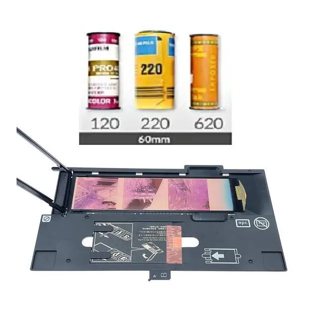 Alt view image 3 of 5 - OKLILI 120 & 220 60mm Photo Scanning Holder Brownie Asp Film Holder Slide Negative Holder Compatible with Epson Perfection V500 V550 V600